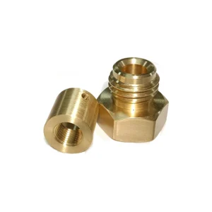 High Precision Connection Accessories Custom Connection Nut End CNC machining Brass Nut Connector Parts