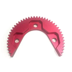 Beautiful Red Anodize Precision CNC Machining Aluminum 6061-T6 Material Gear Part