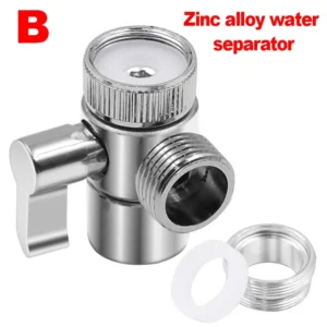 Zinc Alloy/Plastic Switch Faucet Adapter Kitchen Sink Splitter Diverter Valve Water Tap Connector for Shower Bathroom Accessory