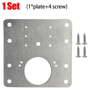 Stainless Steel Cabinet Door Hinge Repair Plate Cabinet Door Hinges Mounting Plate Kit with Screw Furniture Hardware Tools